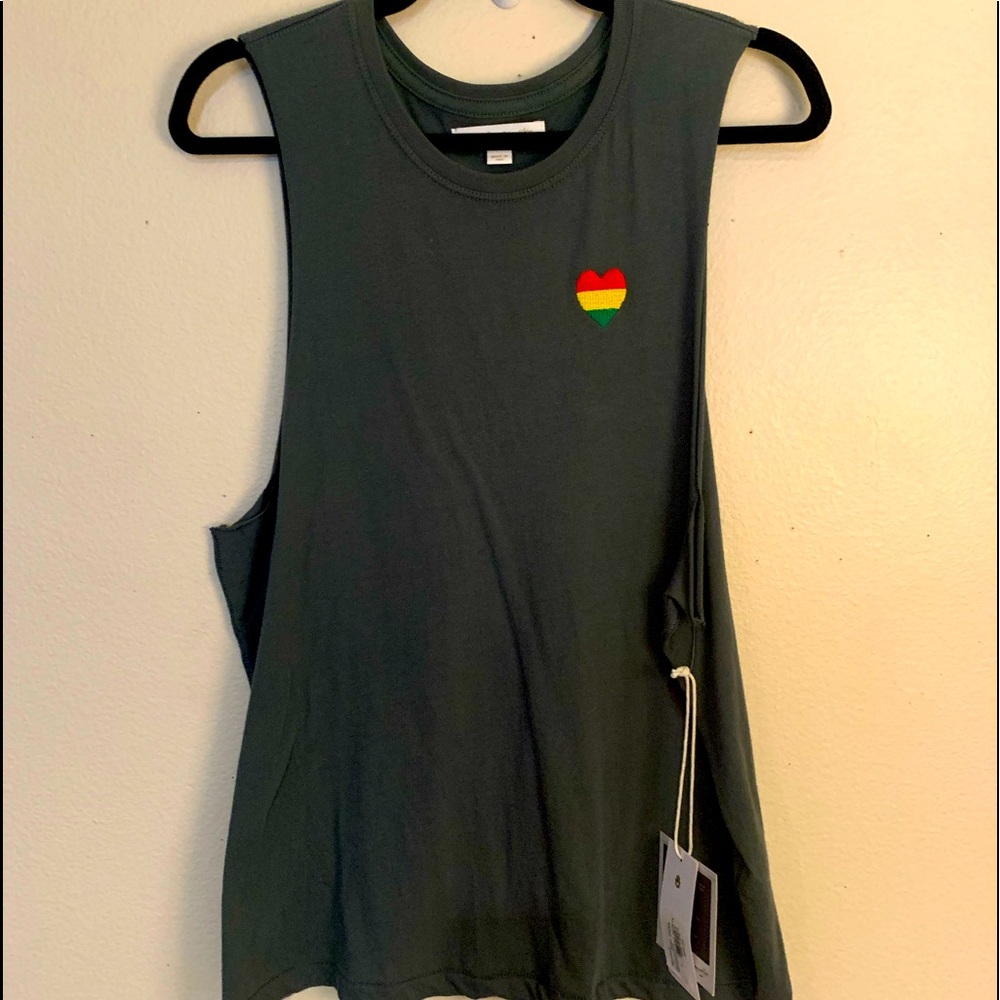 NWT Spiritual Gangster L tank top Equinox rainbow